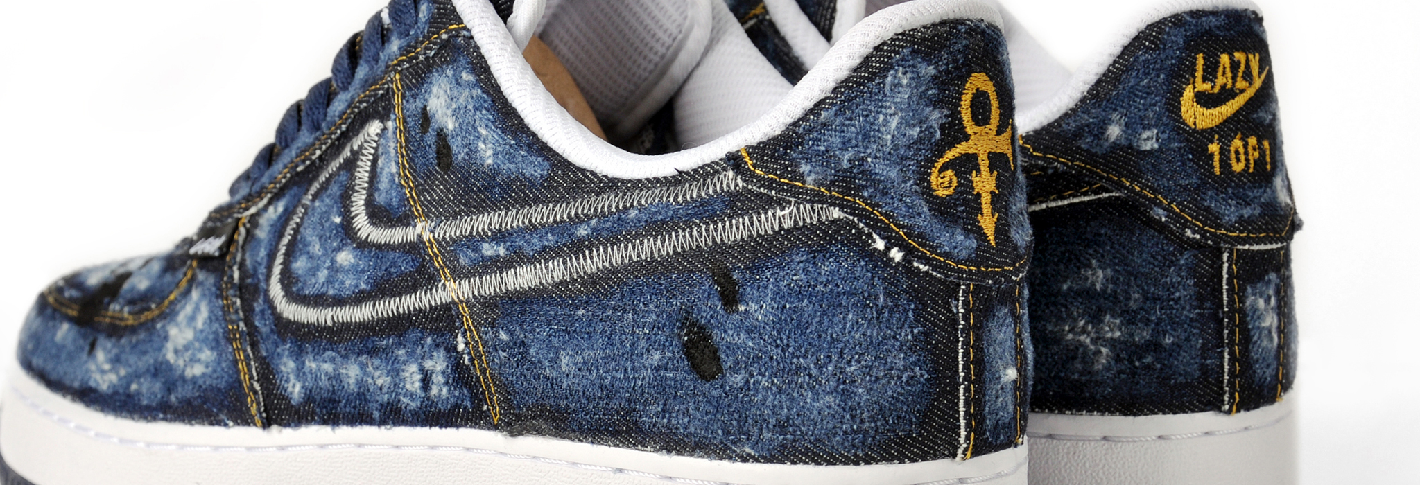 akalazy lazything denim air force 1 custom sneaker